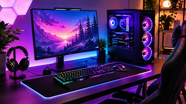Low-noise gaming desk