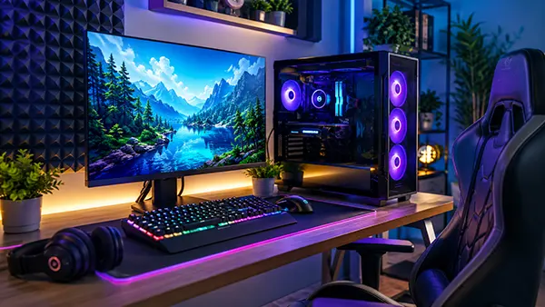 Low-noise gaming desk
